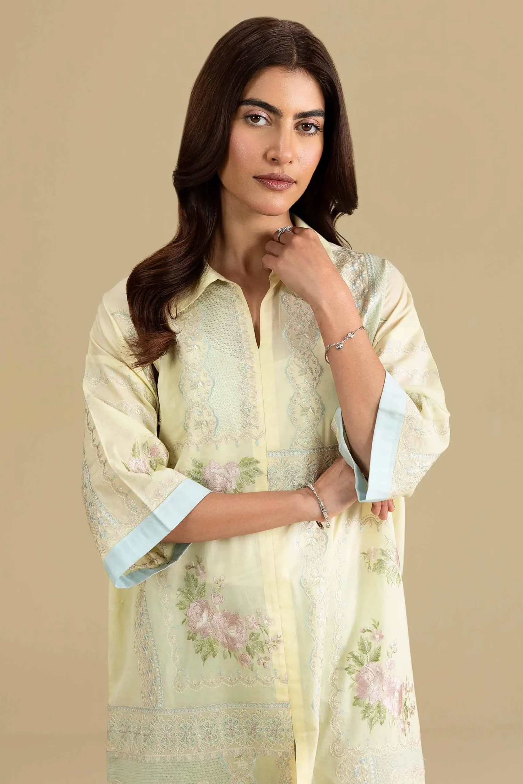 2 Piece - Embroidered Suit - KFE26-33