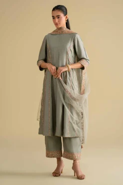 3 Piece - Embroidered Suit - KFE26-233