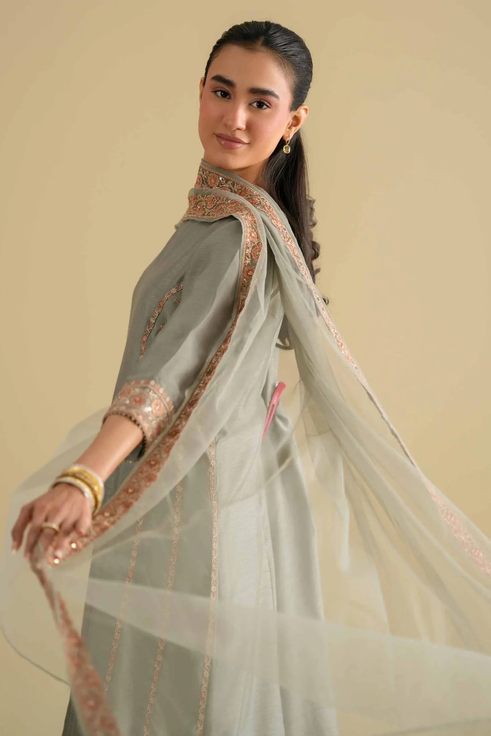 3 Piece - Embroidered Suit - KFE26-233