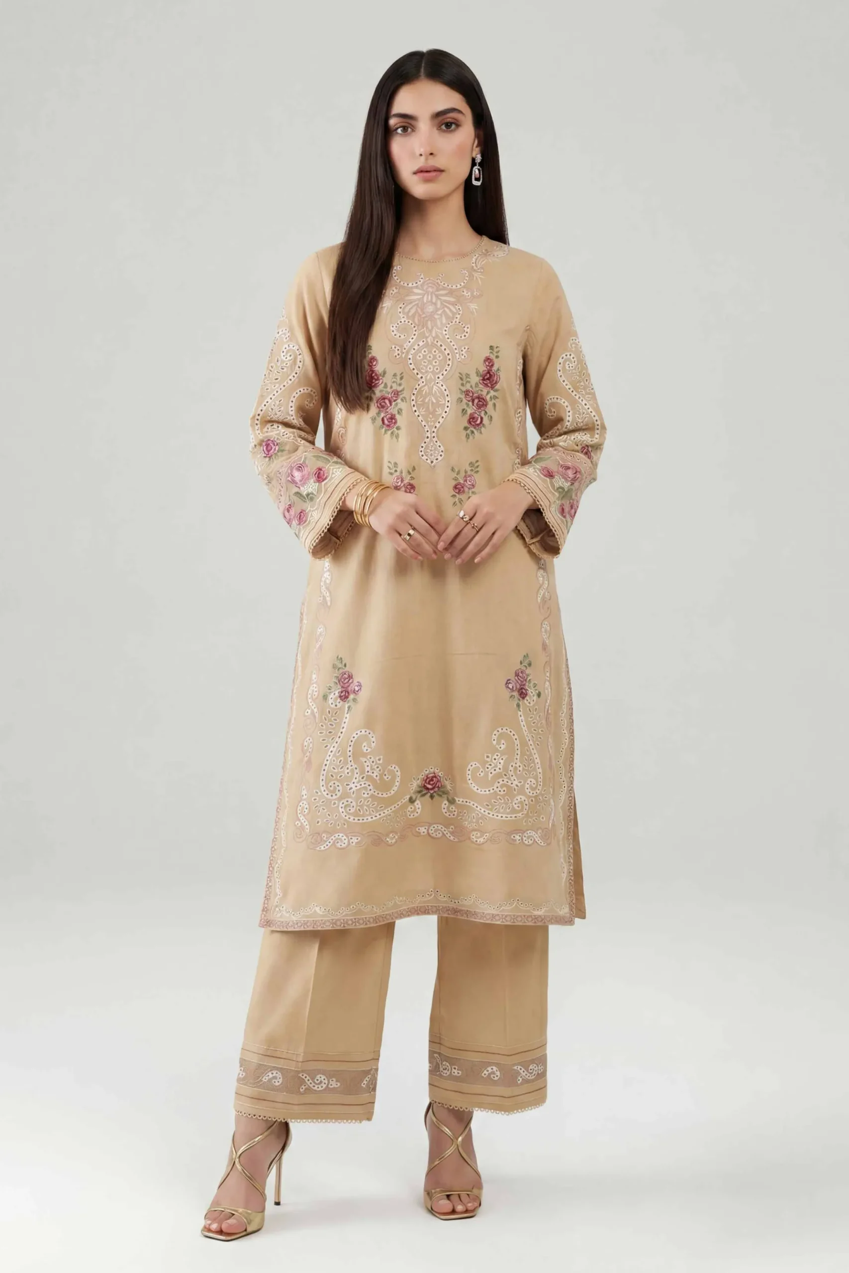 2 Piece - Embroidered Suit - KFE26-162