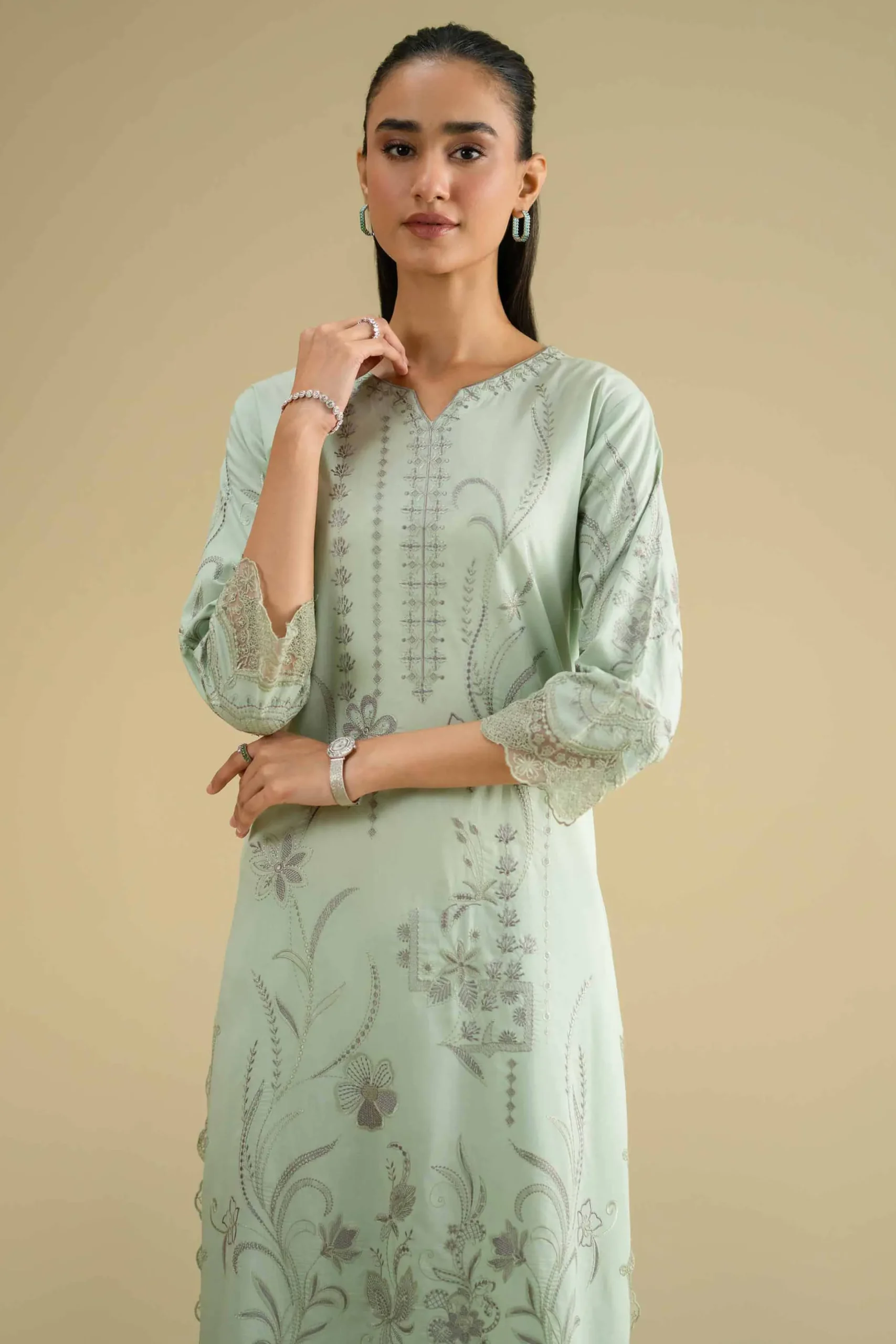 2 Piece - Embroidered Suit - KFE26-47