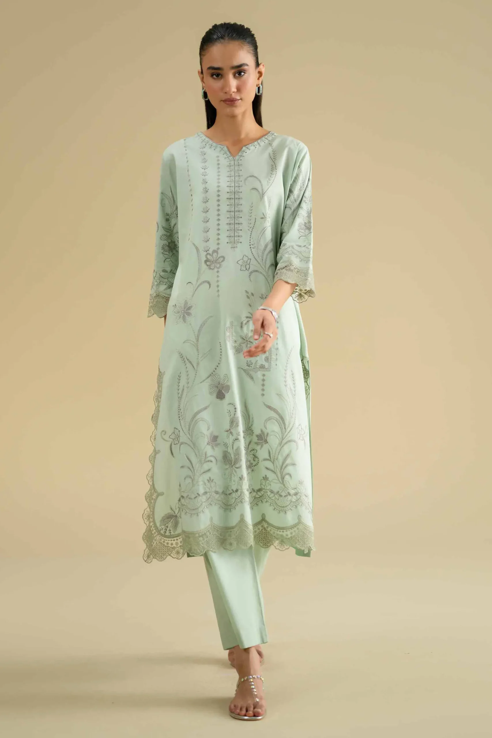 2 Piece - Embroidered Suit - KFE26-47