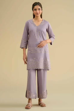 2 Piece - Embroidered Suit - KFE26-52