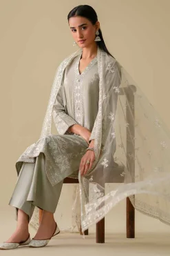 3 Piece - Embroidered Suit - KFE26-21