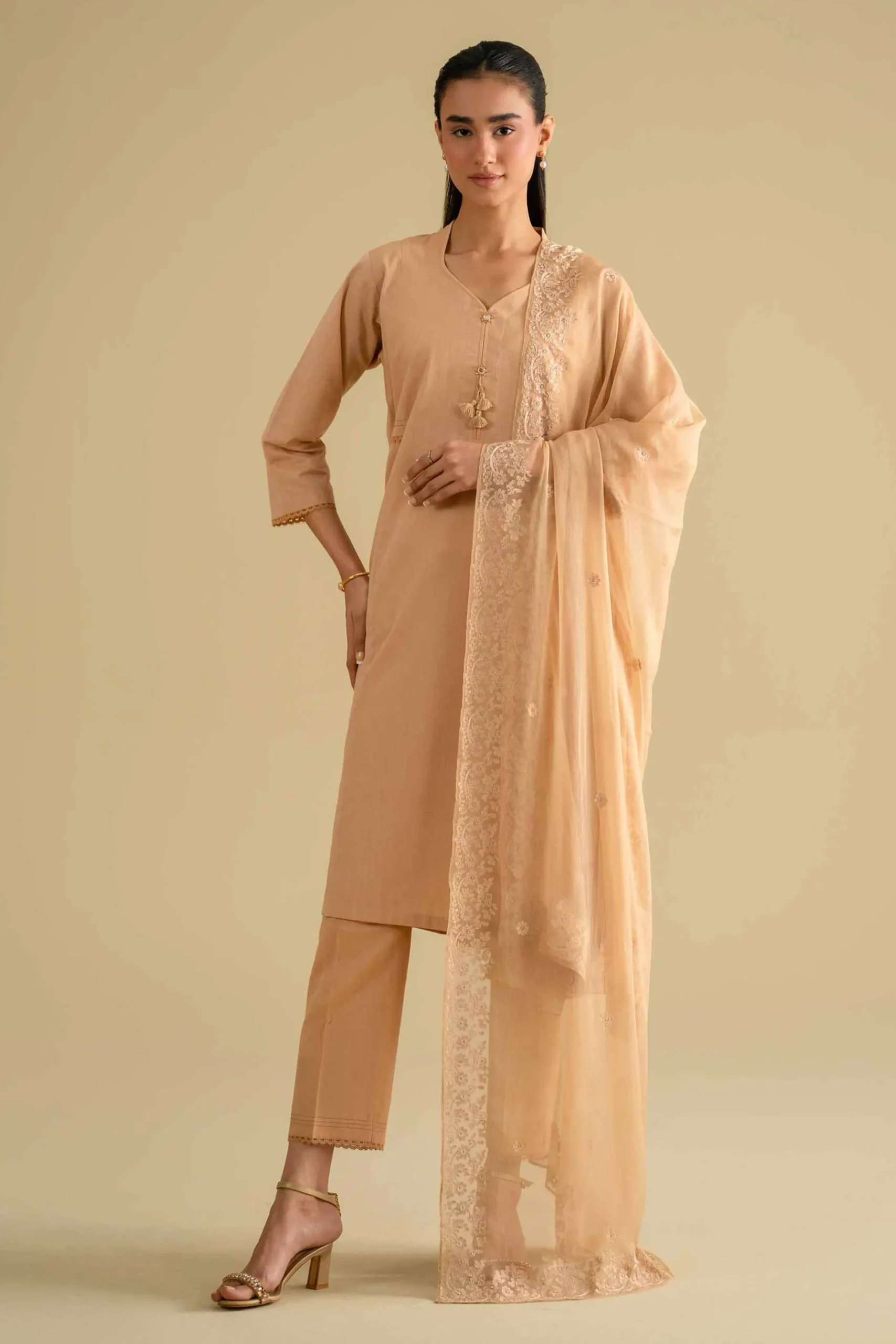 3 Piece - Embroidered Suit - KFE26-81