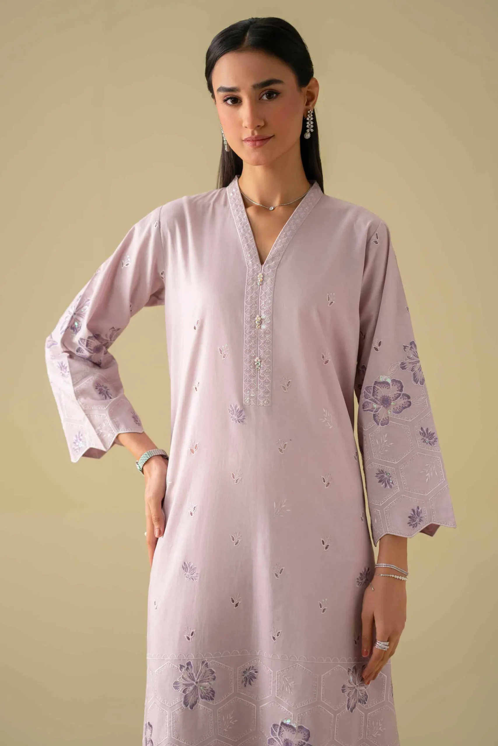 2 Piece - Embroidered Suit - KFE26-34