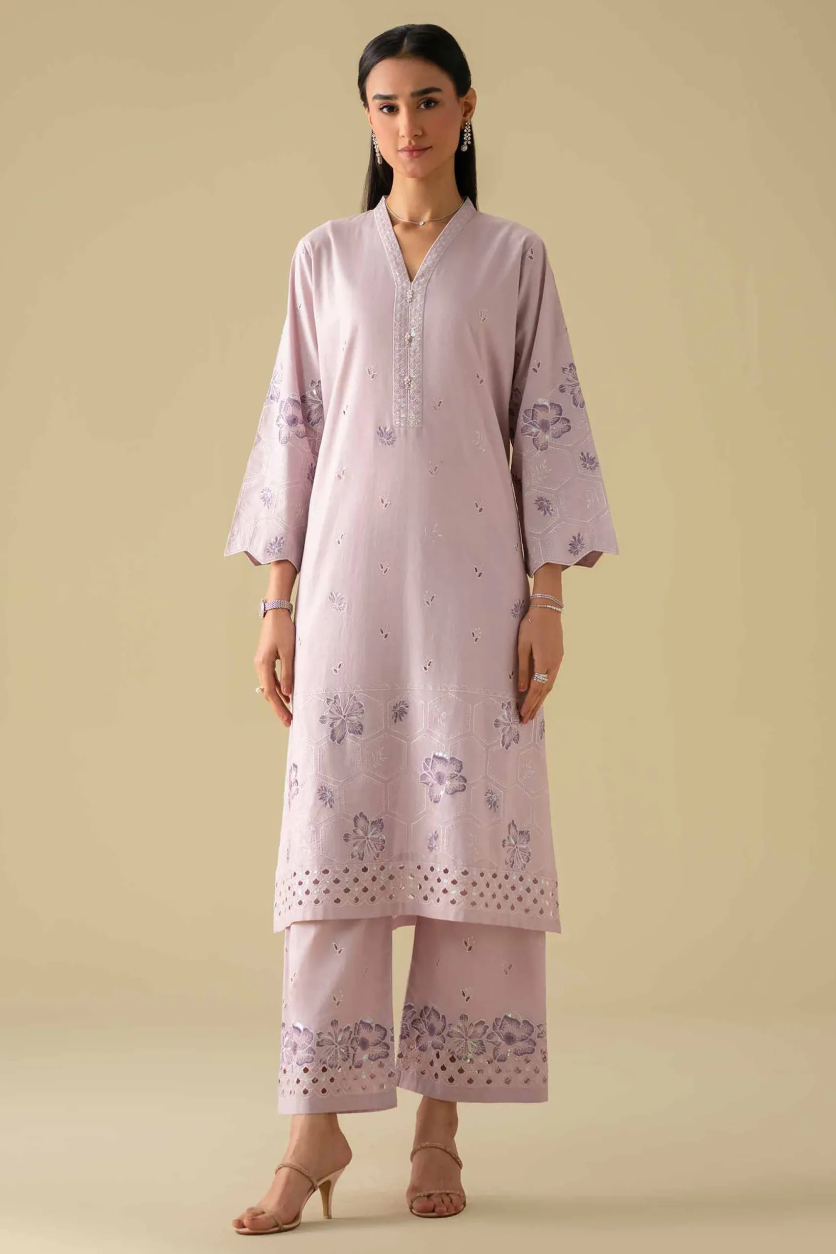 2 Piece - Embroidered Suit - KFE26-34