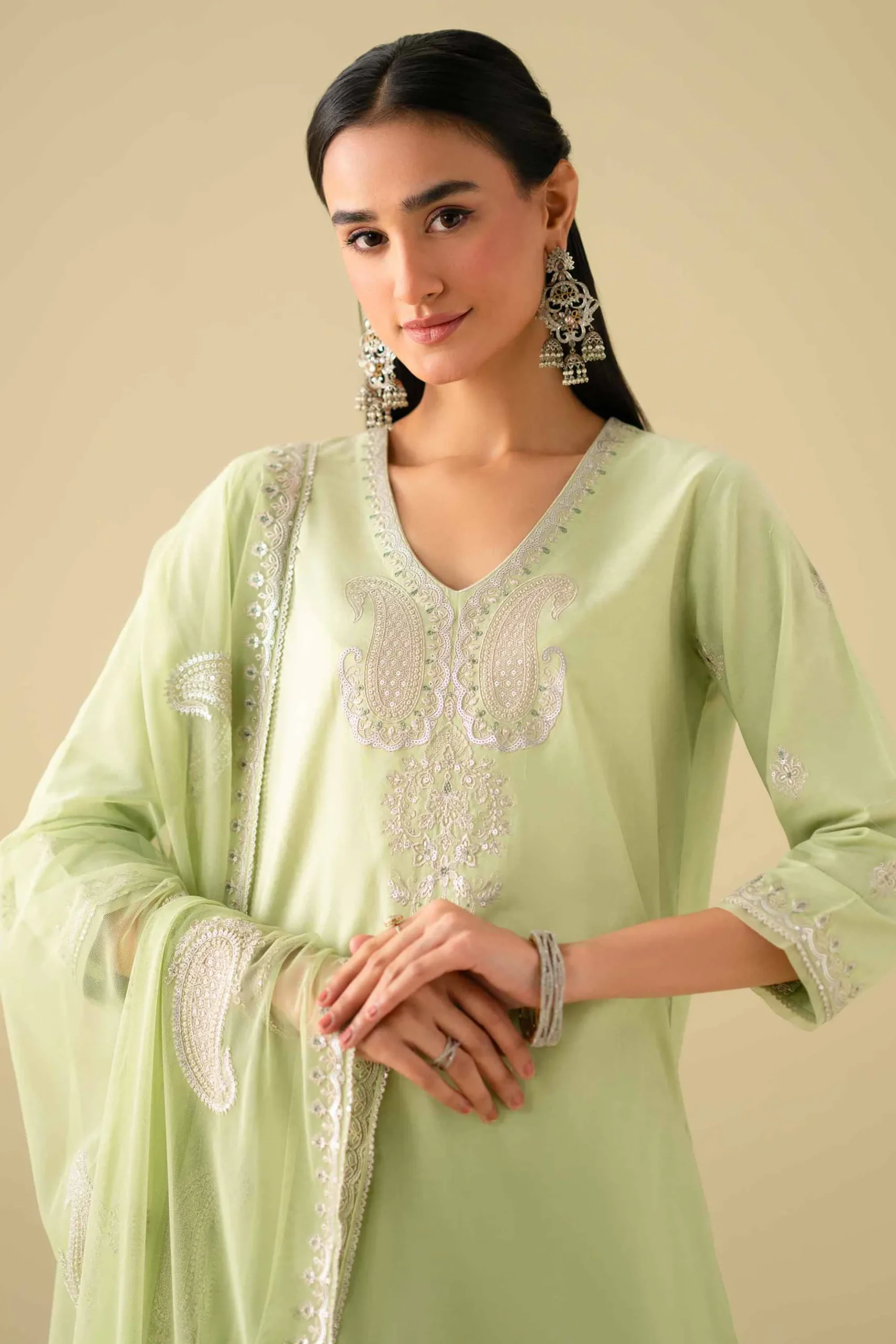 3 Piece - Embroidered Suit - KFE26-132