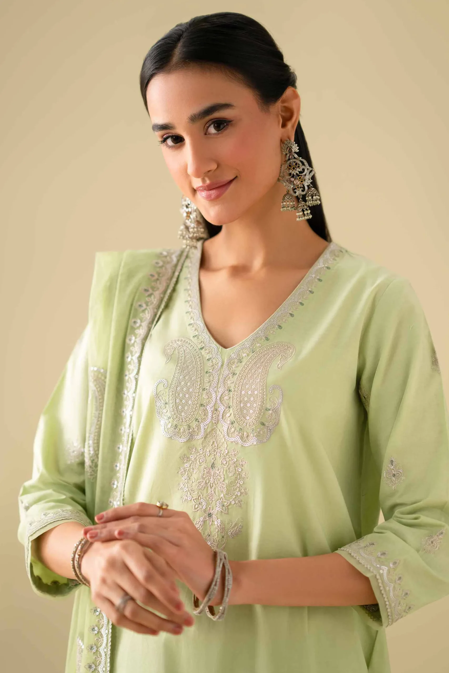 3 Piece - Embroidered Suit - KFE26-132