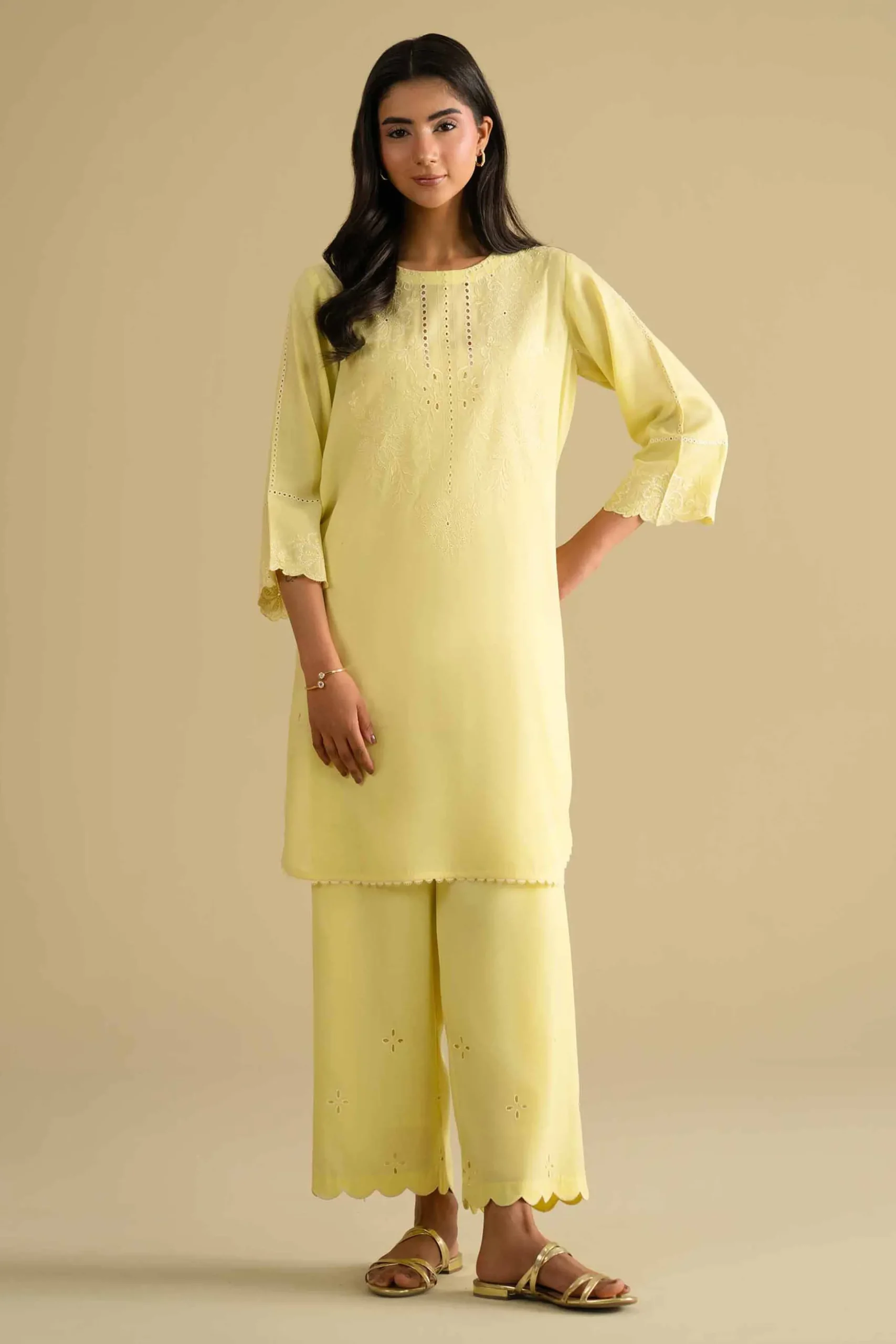2 Piece - Embroidered Suit - KFE26-39