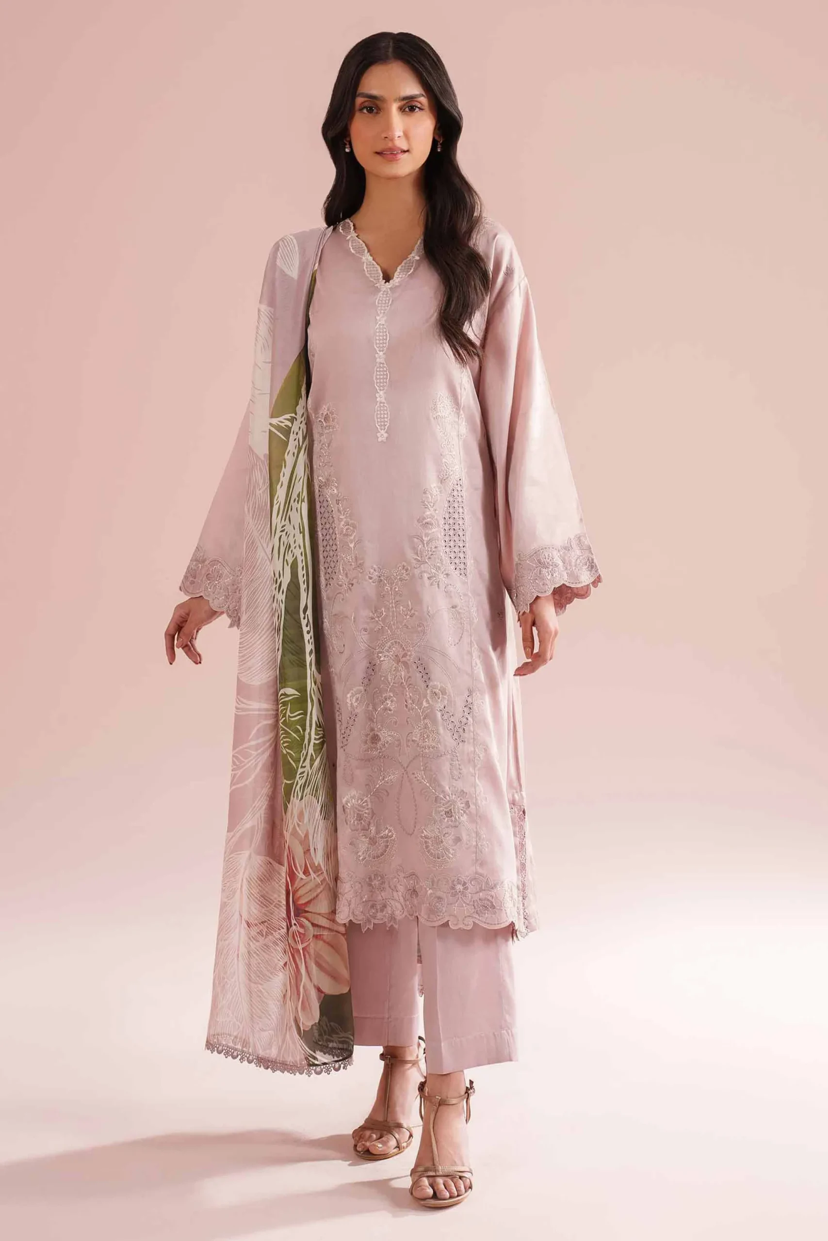 3 Piece - Embroidered Suit - PE26-64