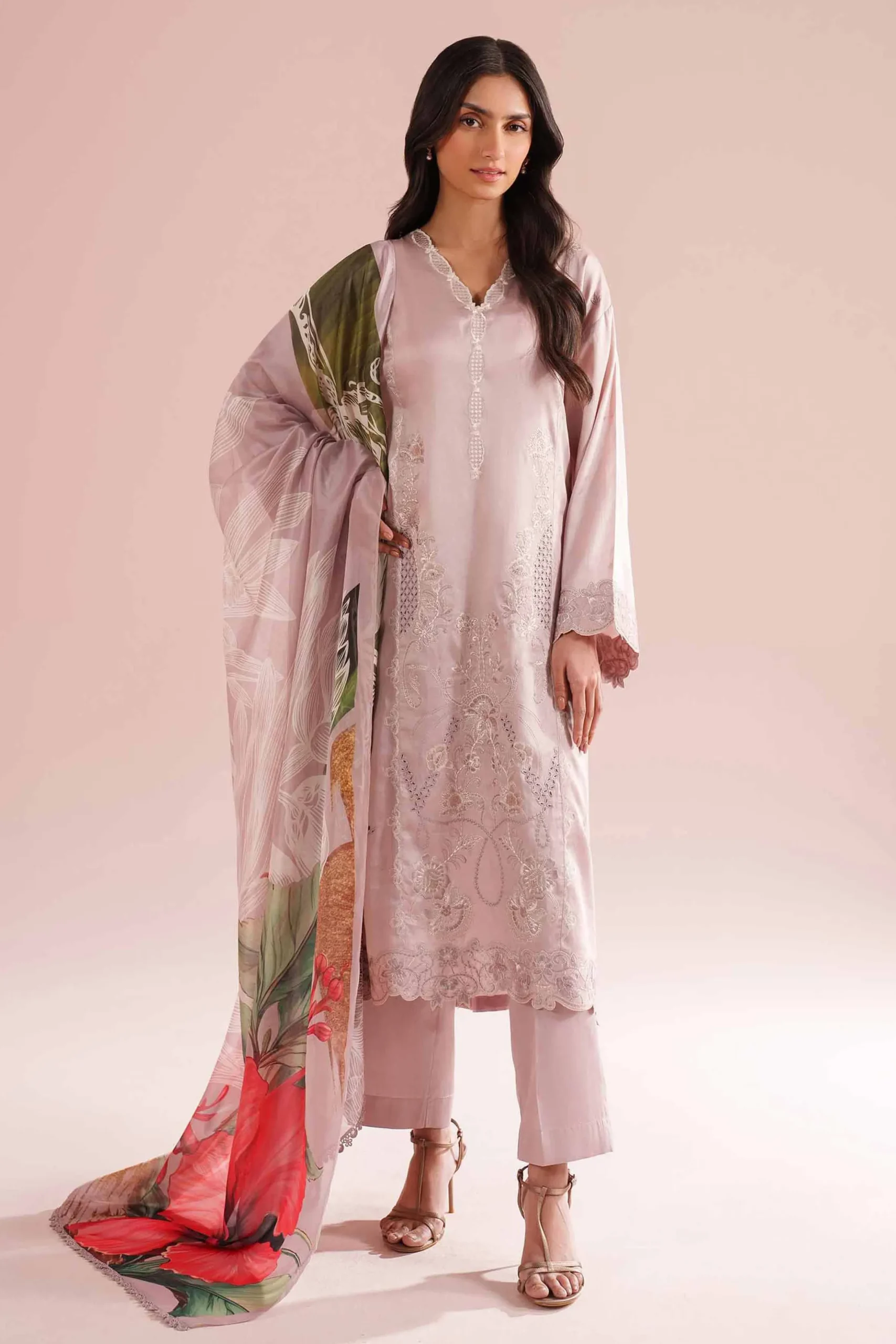 3 Piece - Embroidered Suit - PE26-64
