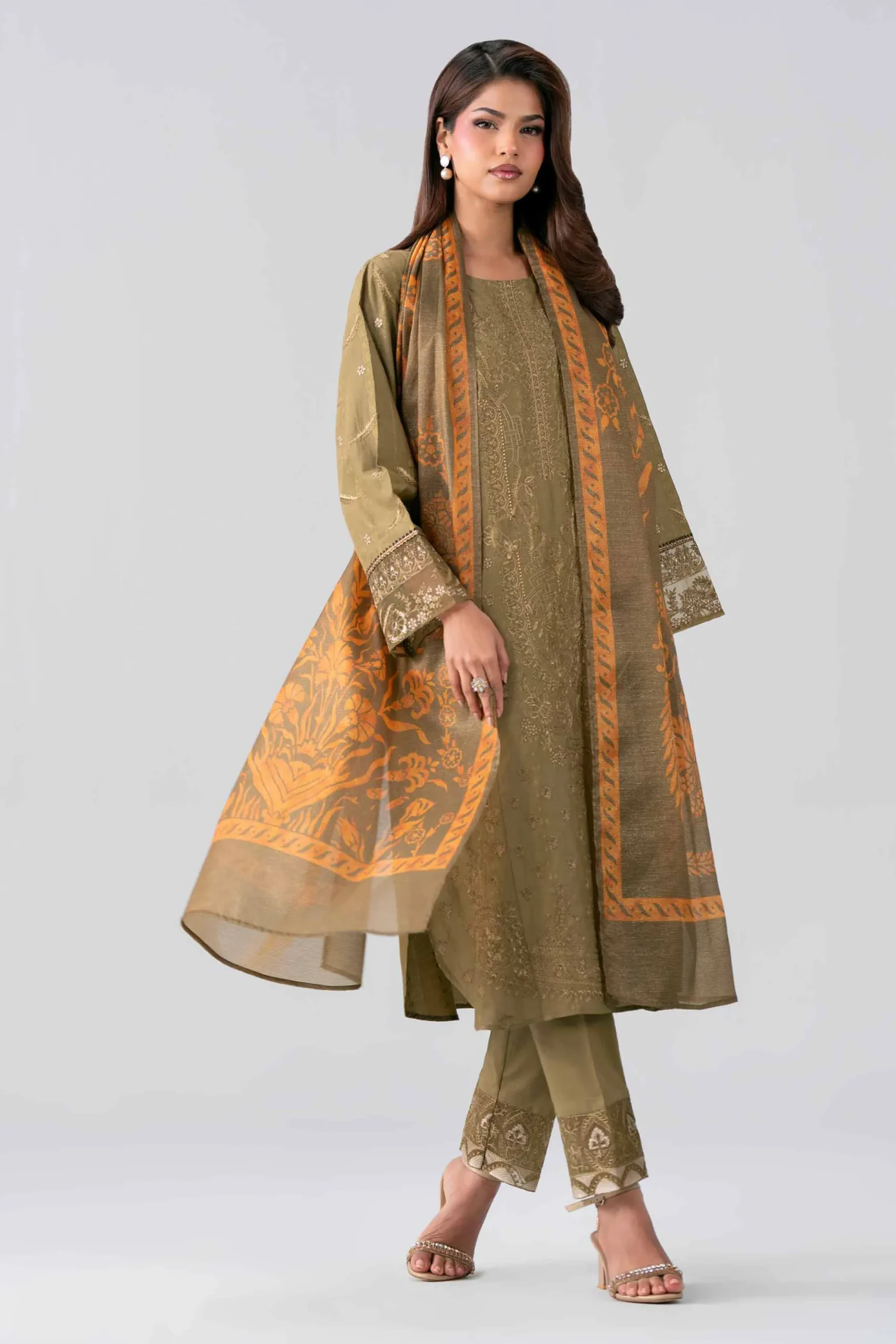 3 Piece - Embroidered Suit - PE26-120