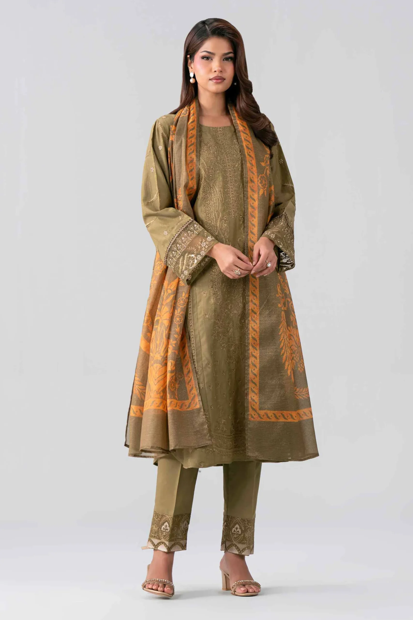 3 Piece - Embroidered Suit - PE26-120
