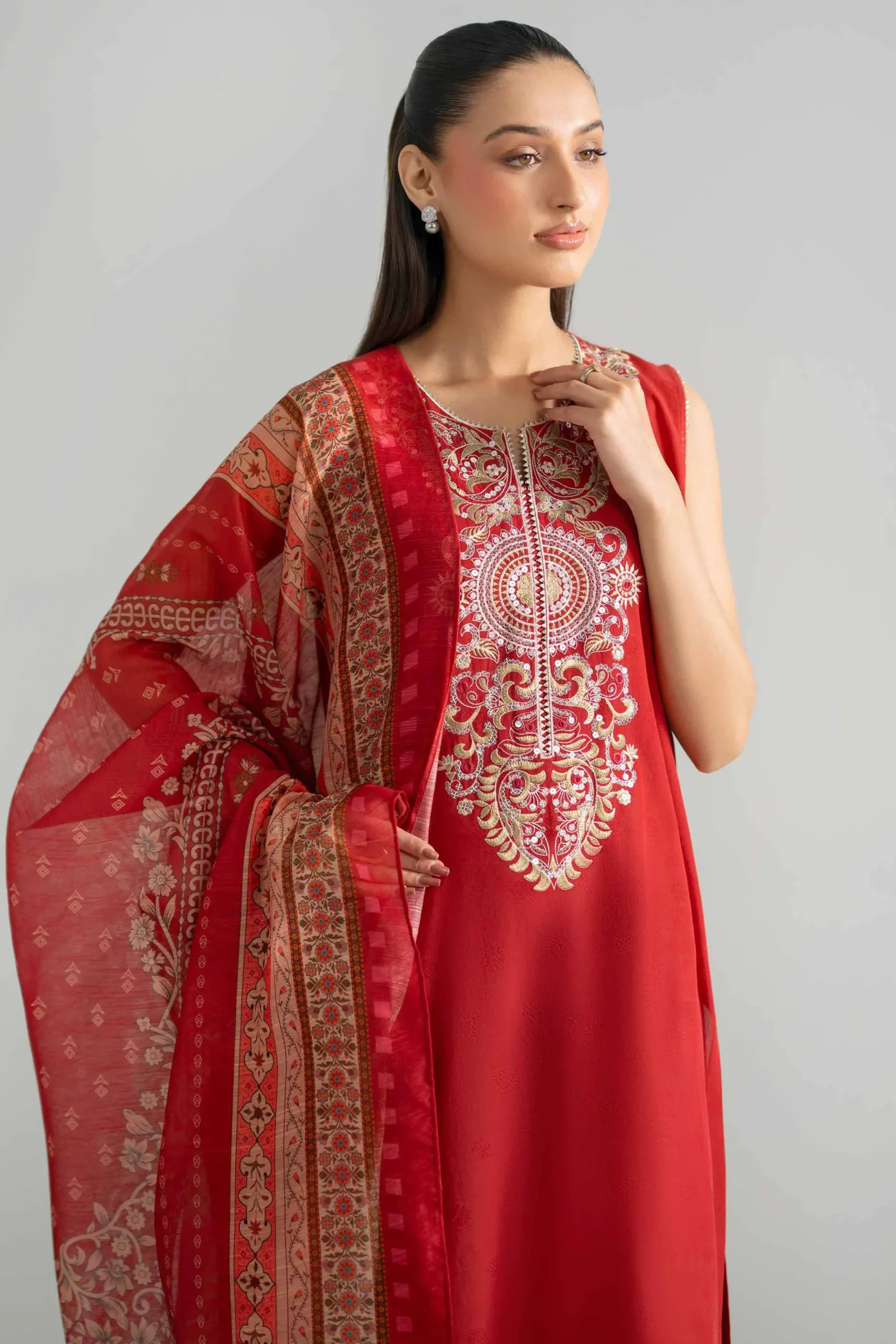 2 Piece - Embroidered Suit - PE26-128
