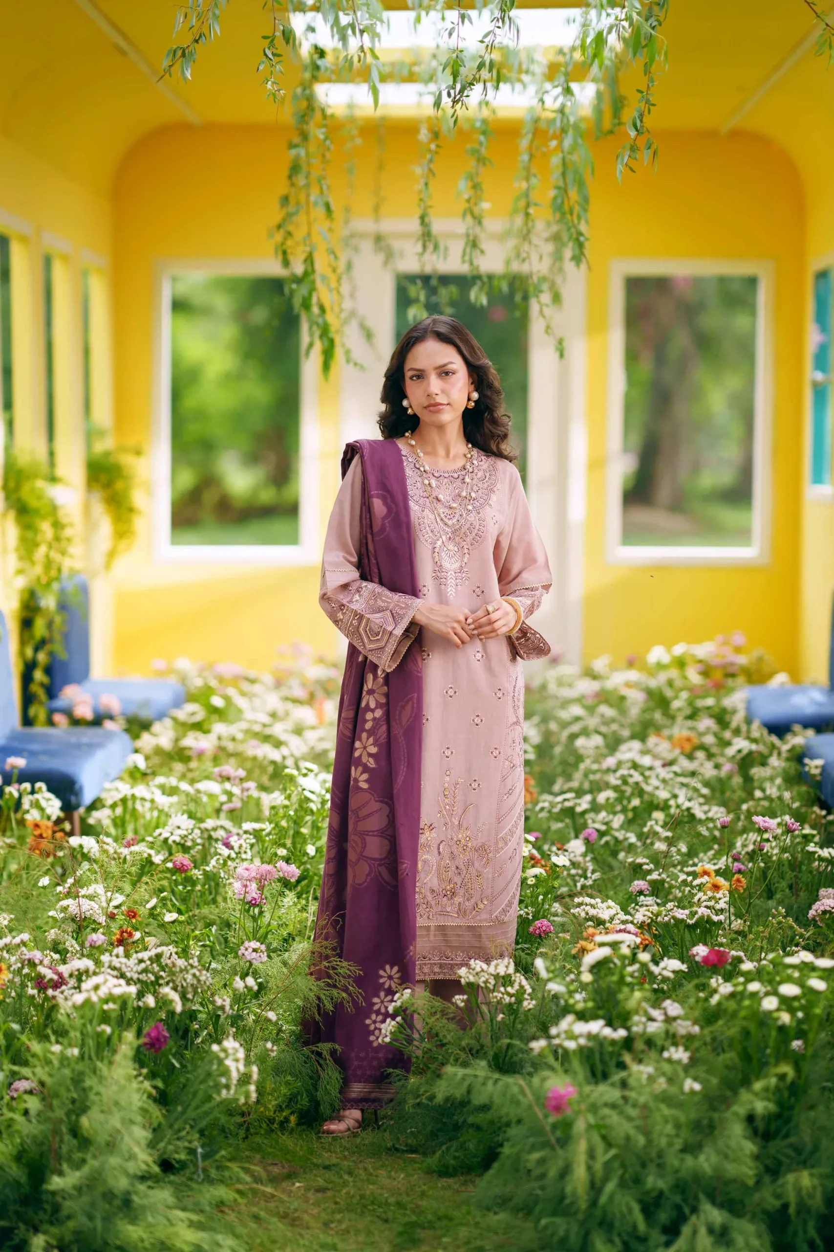 3 Piece - Embroidered Suit - PE26-76