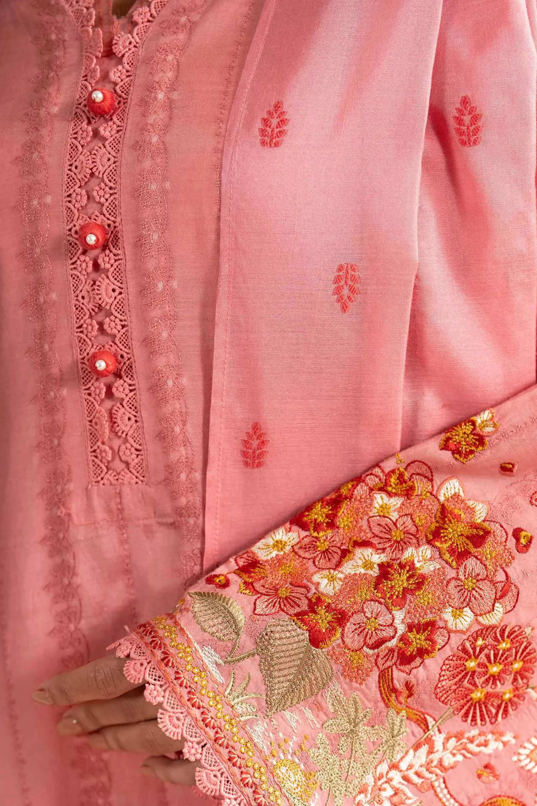 3 Piece - Embroidered Suit - PE26-73