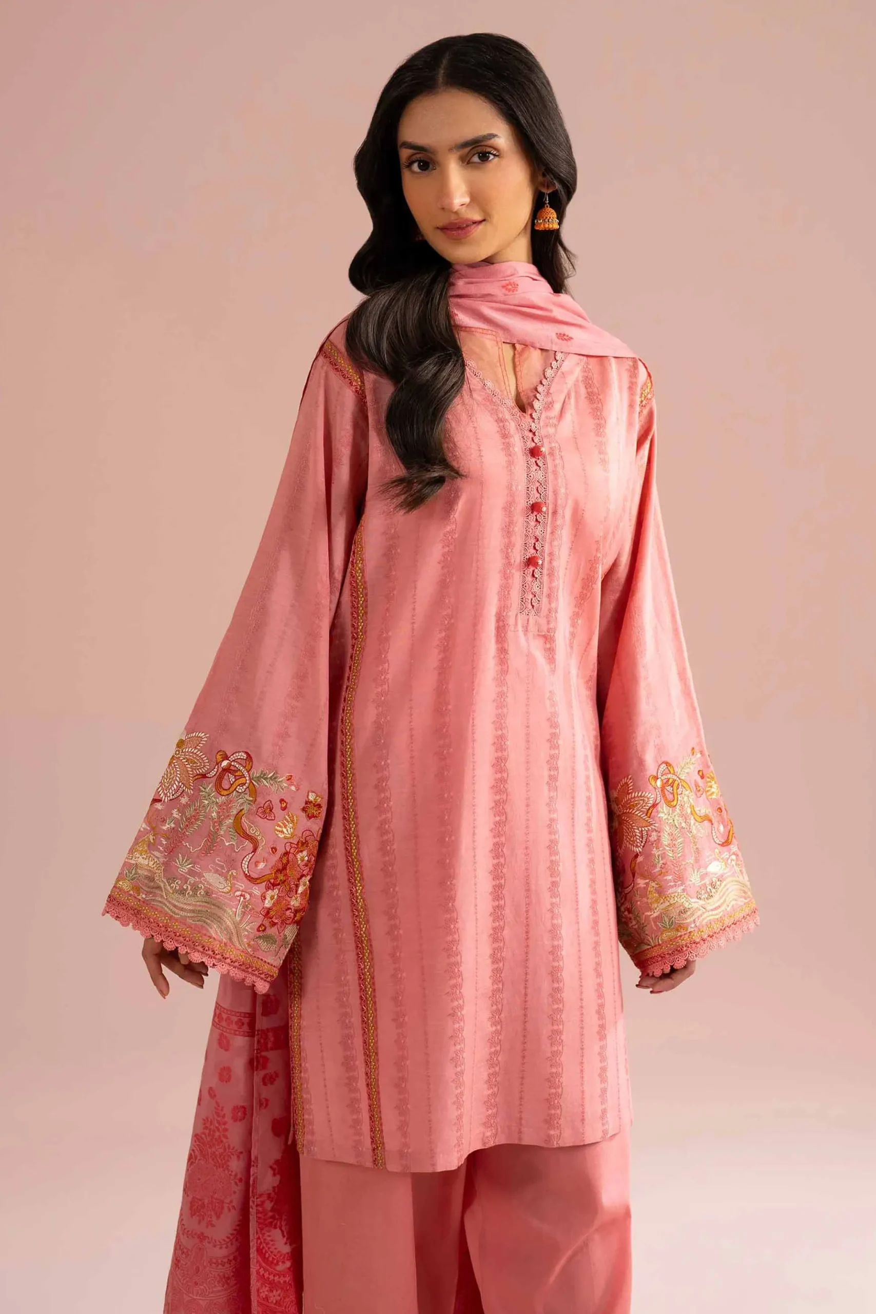3 Piece - Embroidered Suit - PE26-73