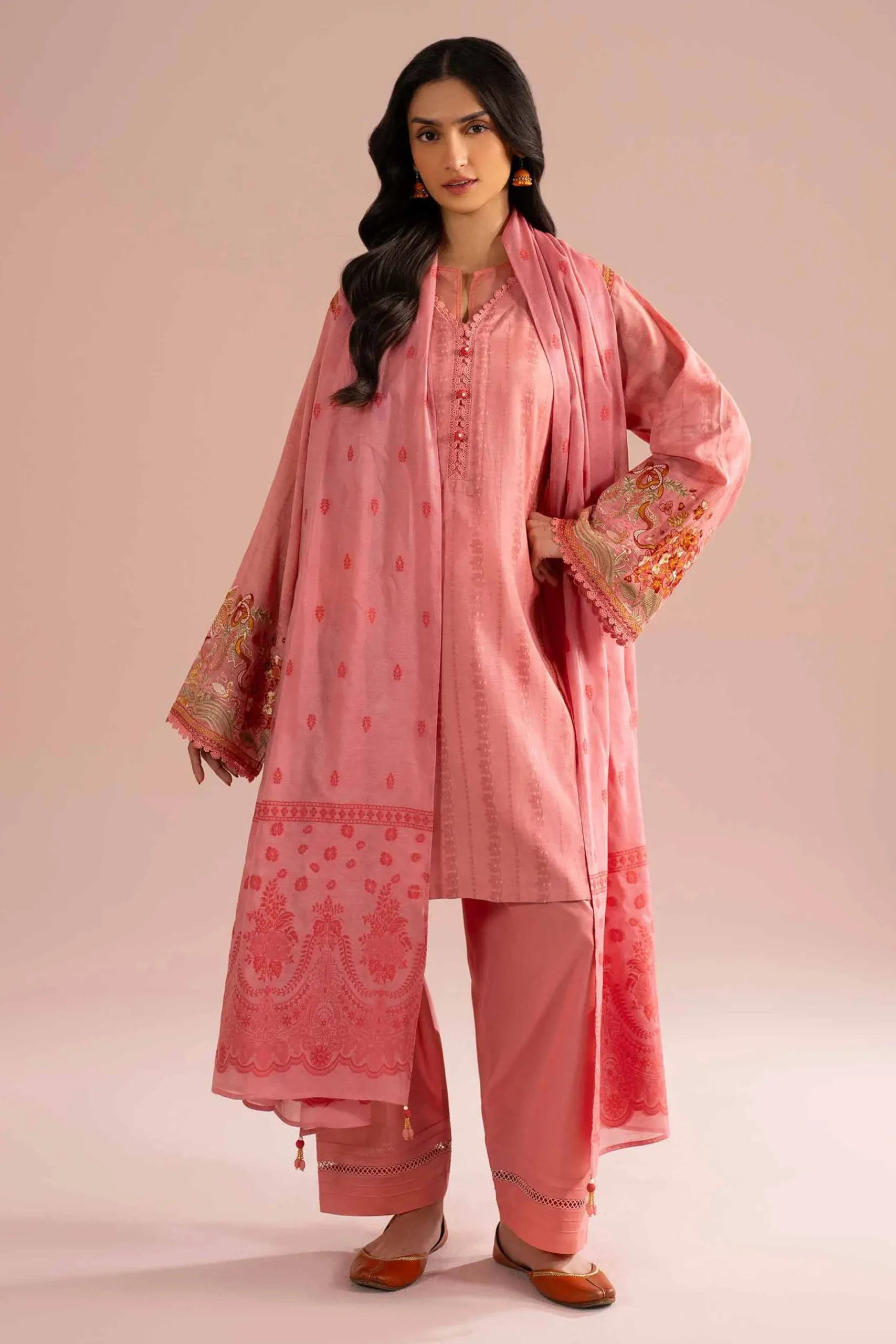 3 Piece - Embroidered Suit - PE26-73