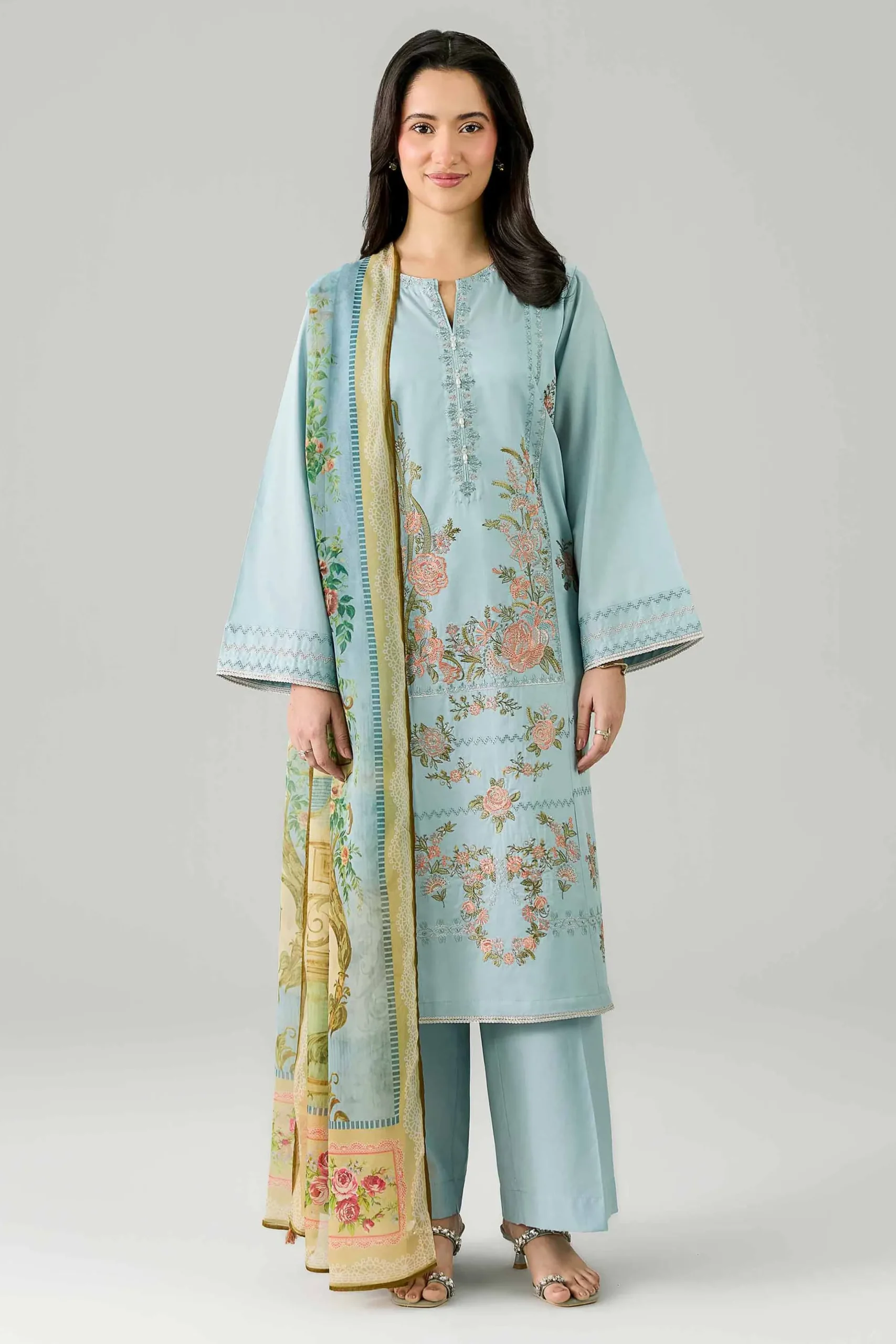 3 Piece - Embroidered Suit - PE26-320