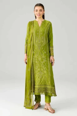 3 Piece - Embroidered Suit - PE26-599