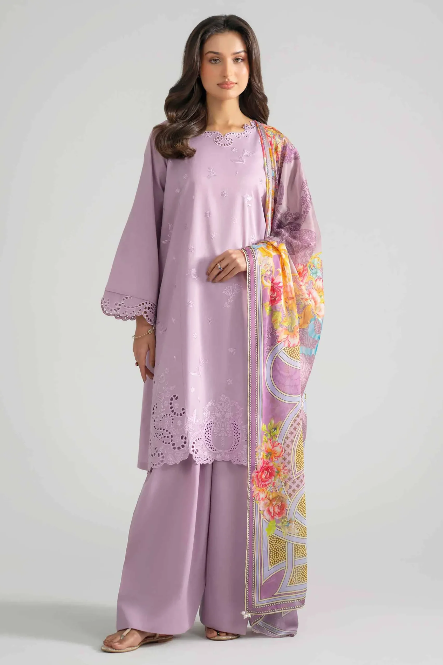 3 Piece - Embroidered Suit - PE26-322