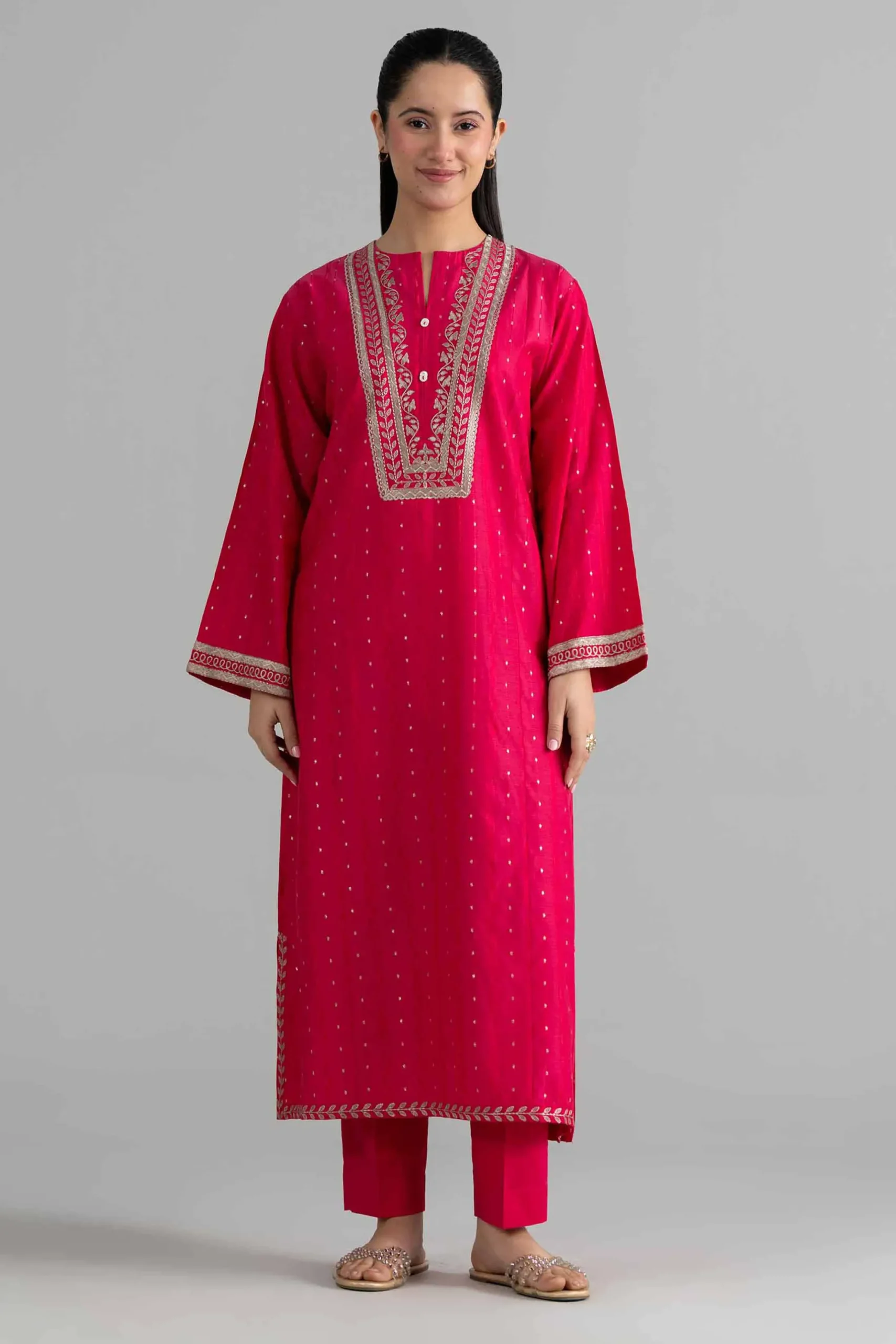 2 Piece - Embroidered Suit - PE26-460