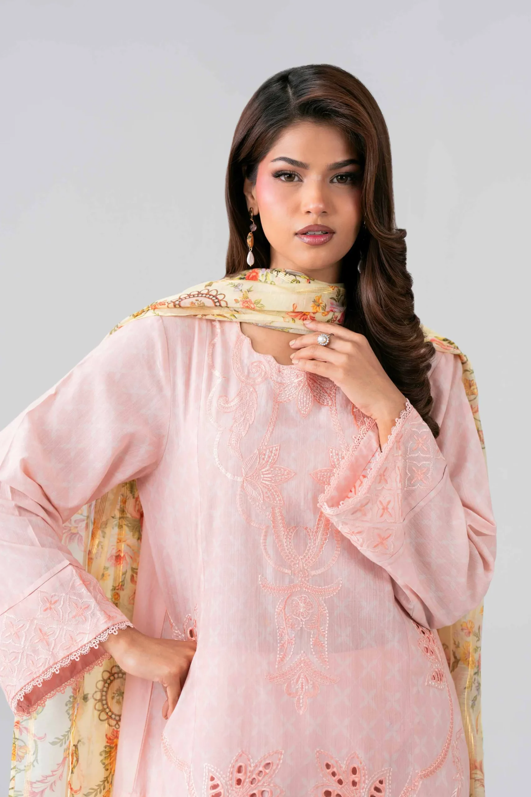 3 Piece - Embroidered Suit - PE26-525
