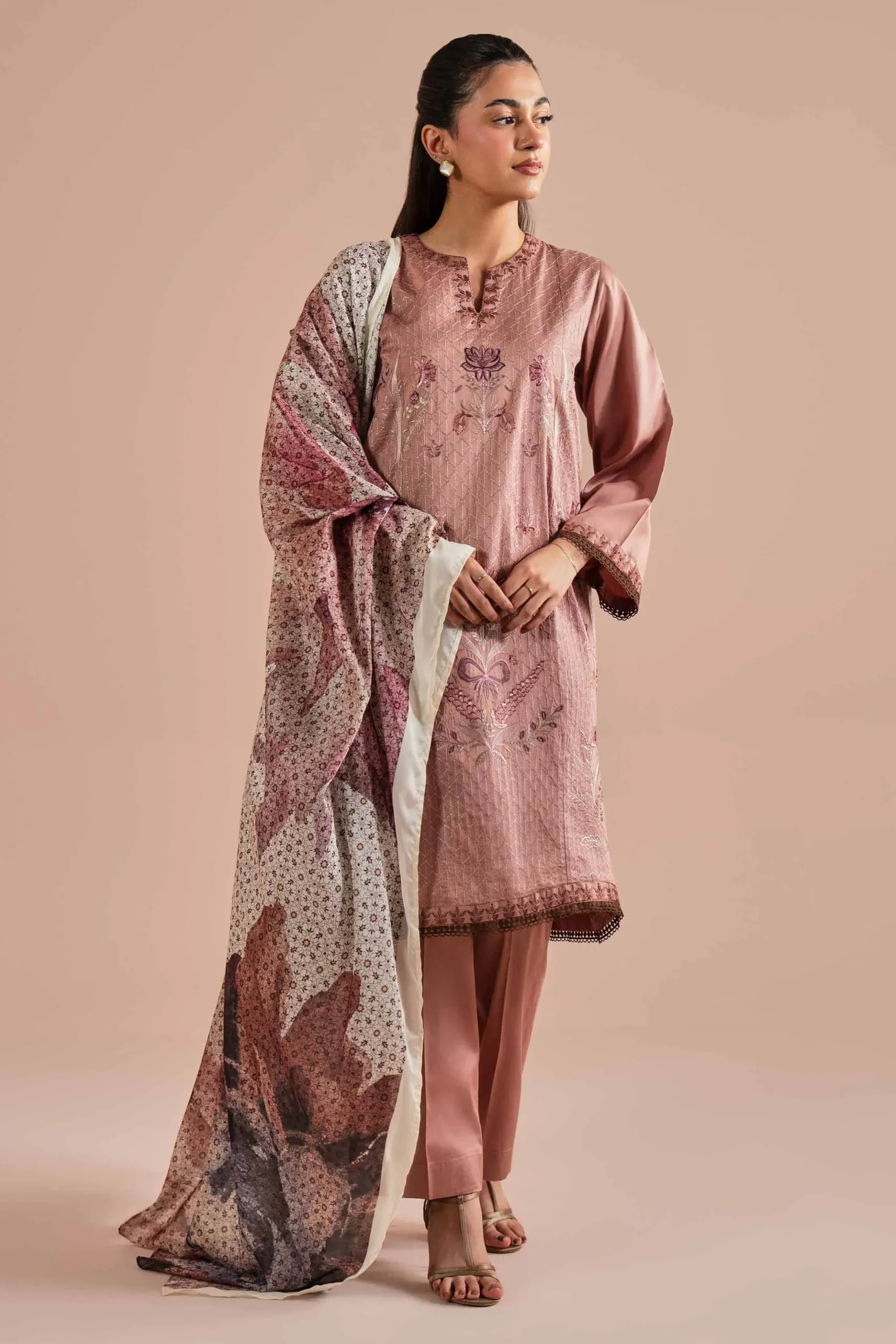 3 Piece - Embroidered Suit - PE26-61