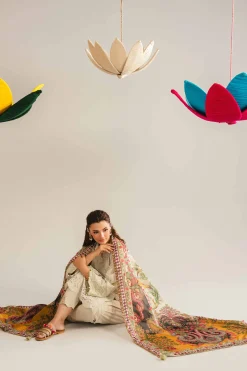 3 Piece - Embroidered Suit - PE26-288