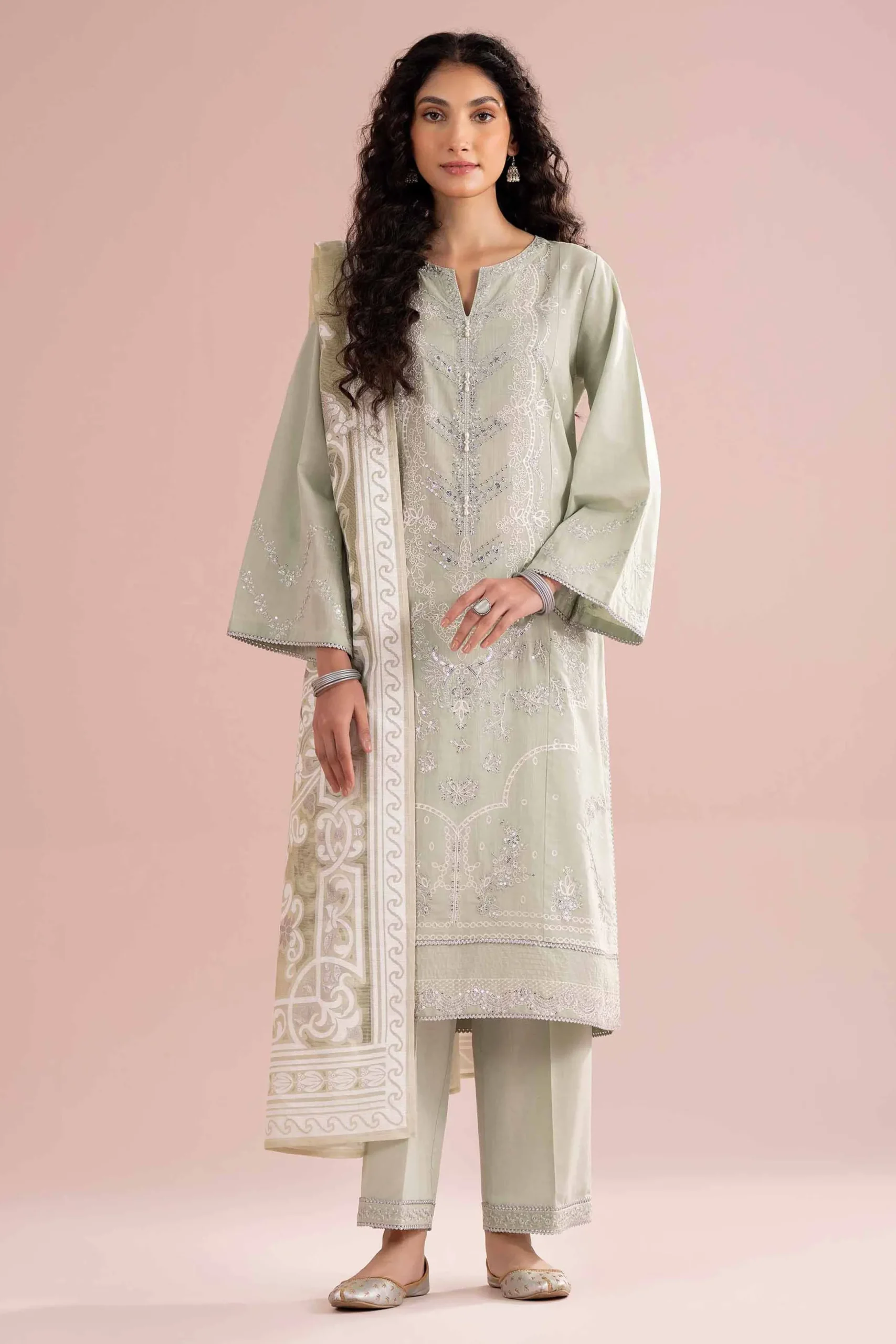 3 Piece - Embroidered Suit - PE26-316