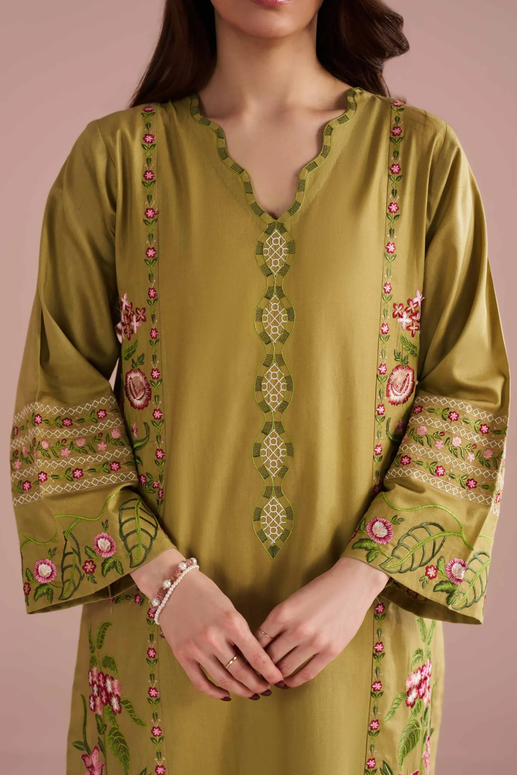 3 Piece - Embroidered Suit - PE26-321