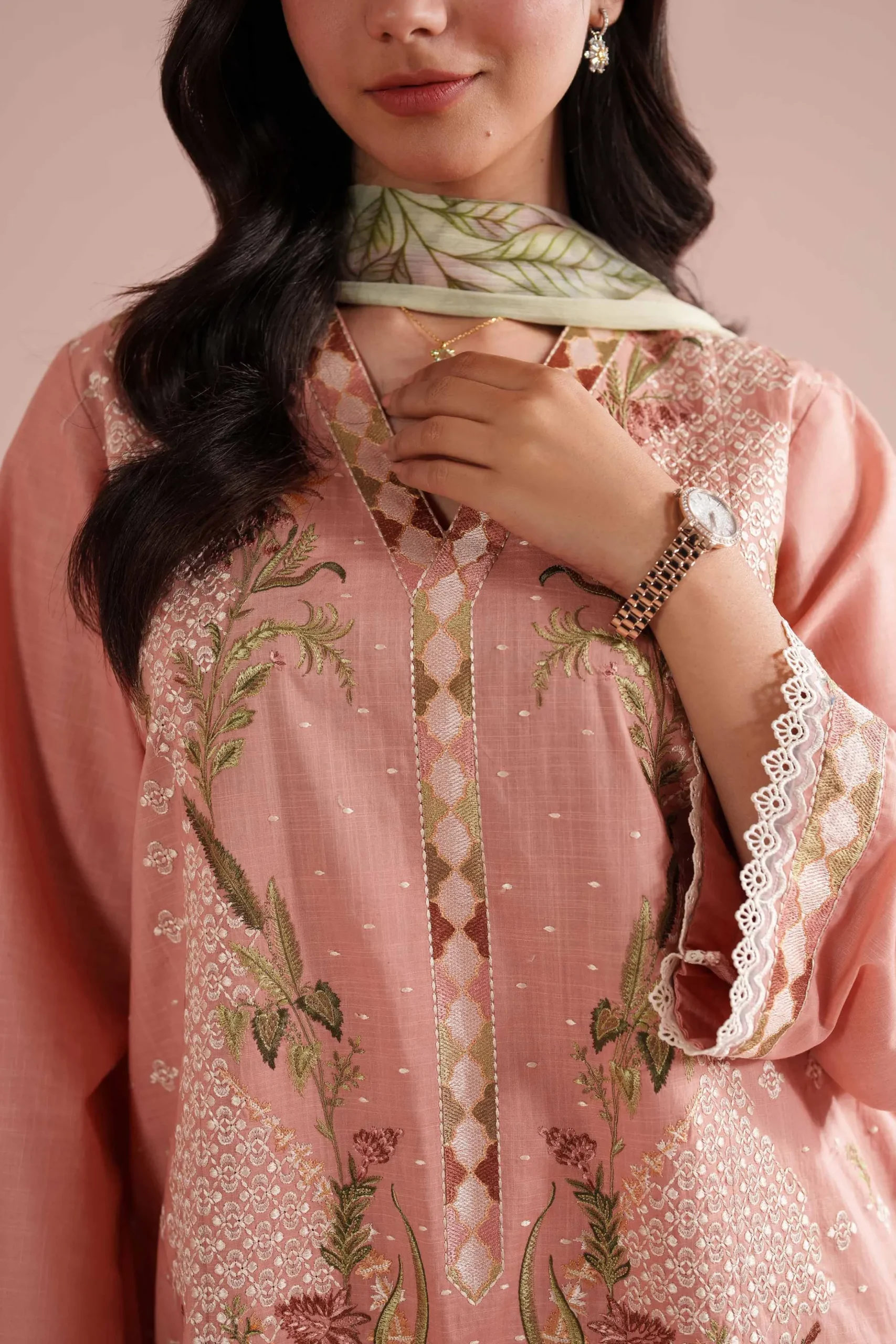 3 Piece - Embroidered Suit - PE26-68