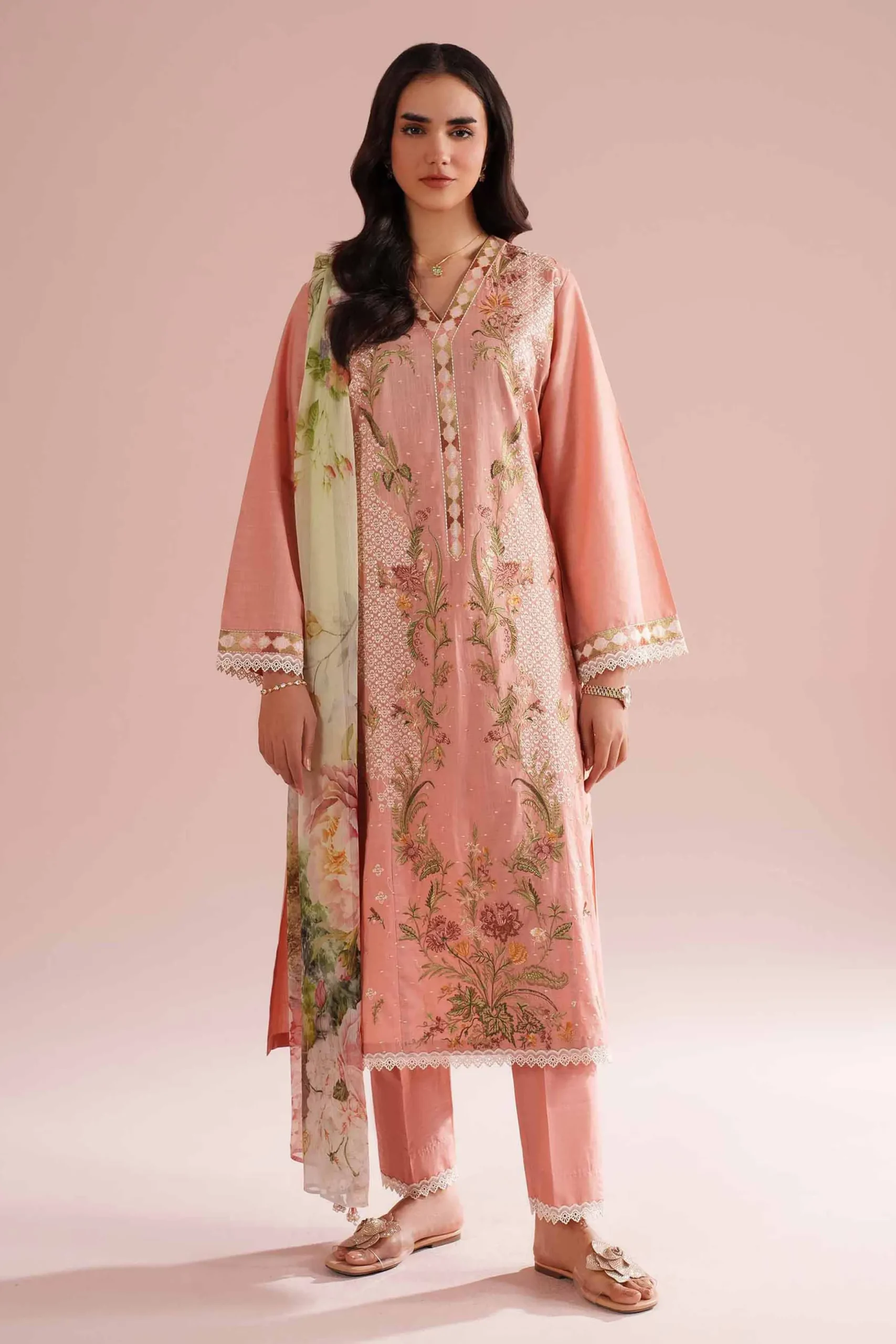 3 Piece - Embroidered Suit - PE26-68