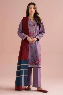 3 Piece - Embroidered Suit - PE26-309