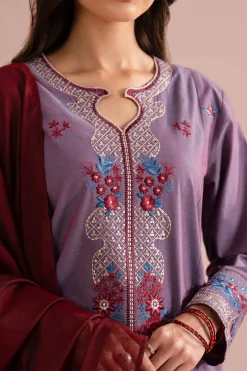 3 Piece - Embroidered Suit - PE26-309