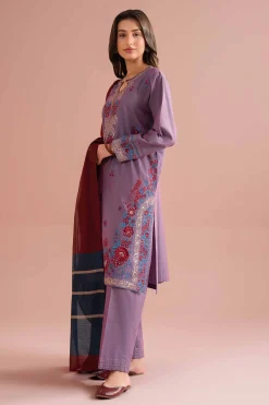 3 Piece - Embroidered Suit - PE26-309