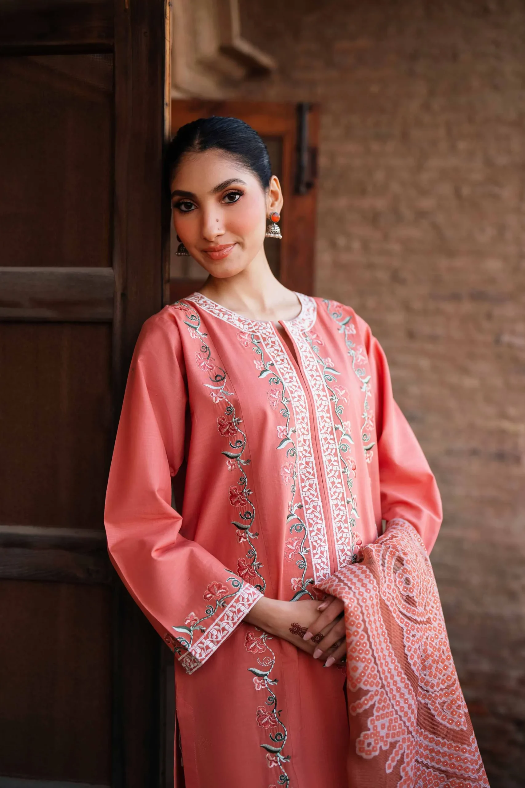 3 Piece - Embroidered Suit - PE26-317