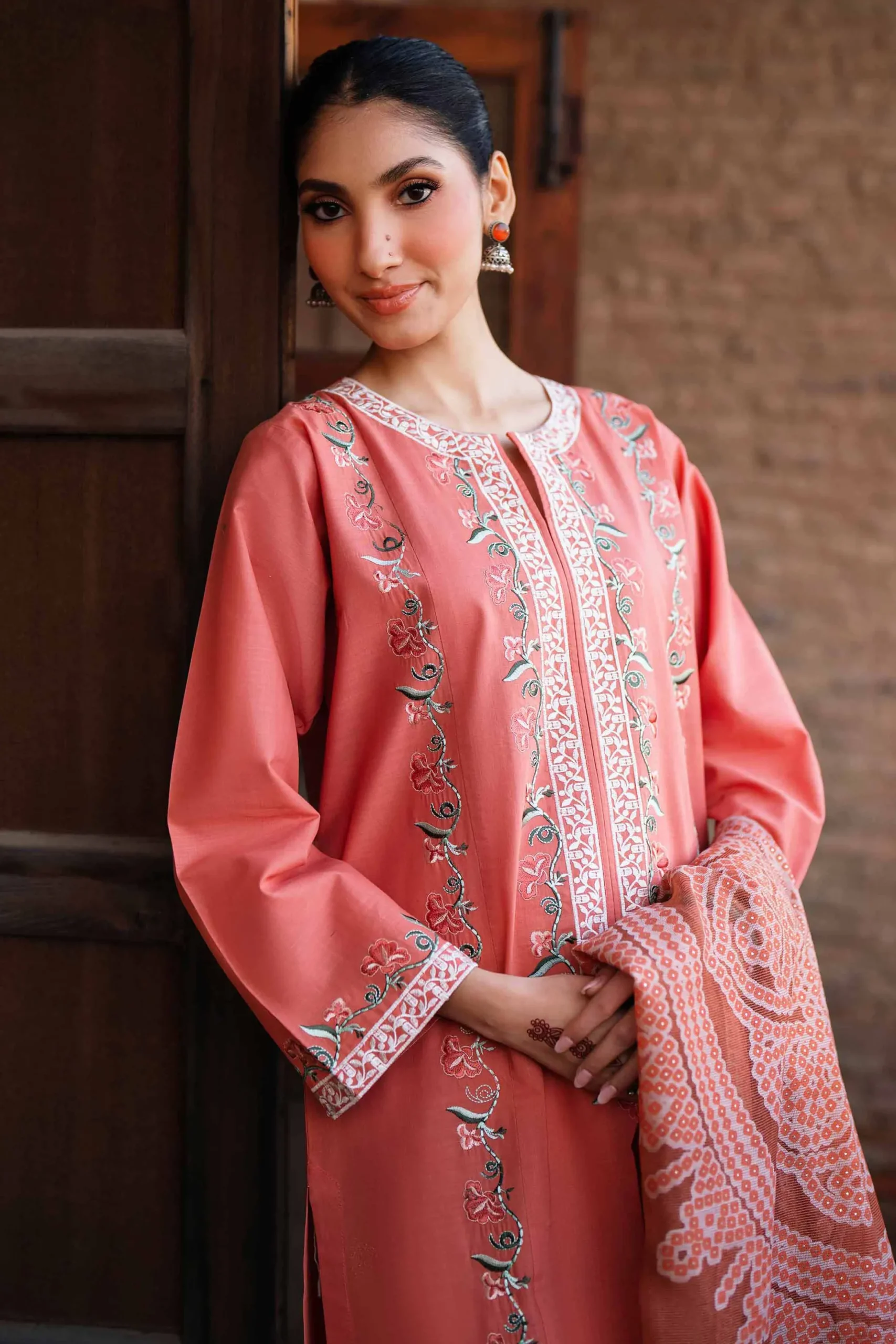 3 Piece - Embroidered Suit - PE26-317