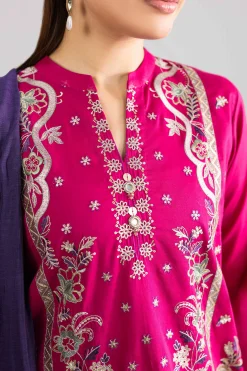 3 Piece - Embroidered Suit - PE26-308