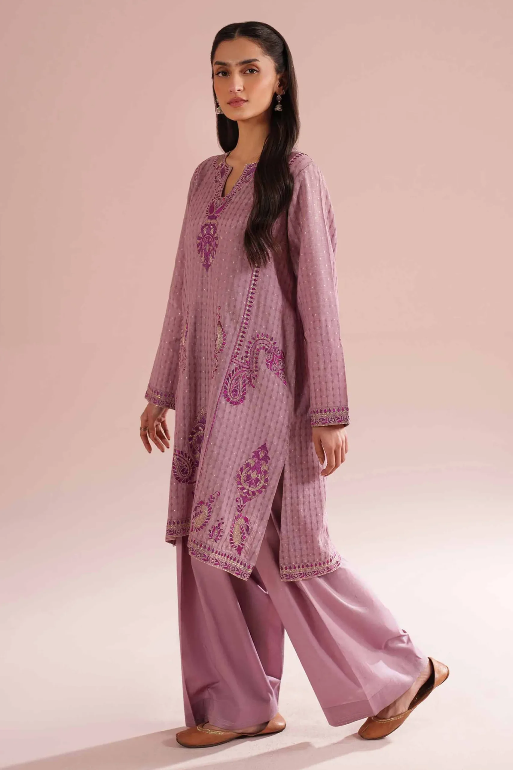 2 Piece - Embroidered Suit - PE26-58