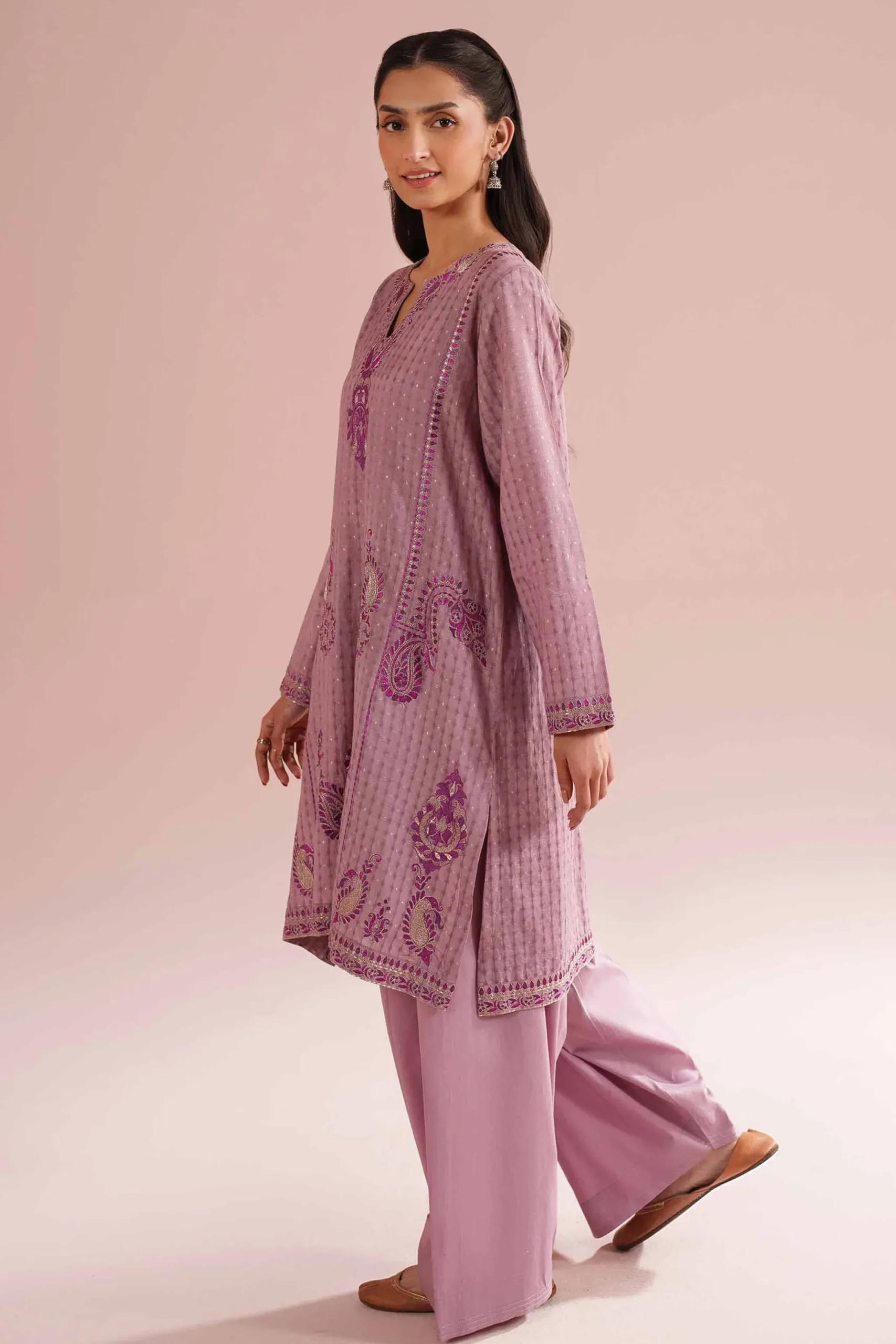 2 Piece - Embroidered Suit - PE26-58
