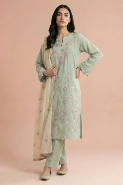 3 Piece - Embroidered Suit - PE26-298