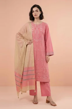 3 Piece - Embroidered Suit - PE26-312