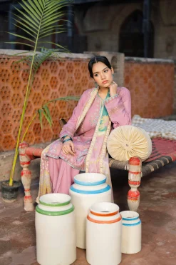 3 Piece - Embroidered Suit - PFE26-01
