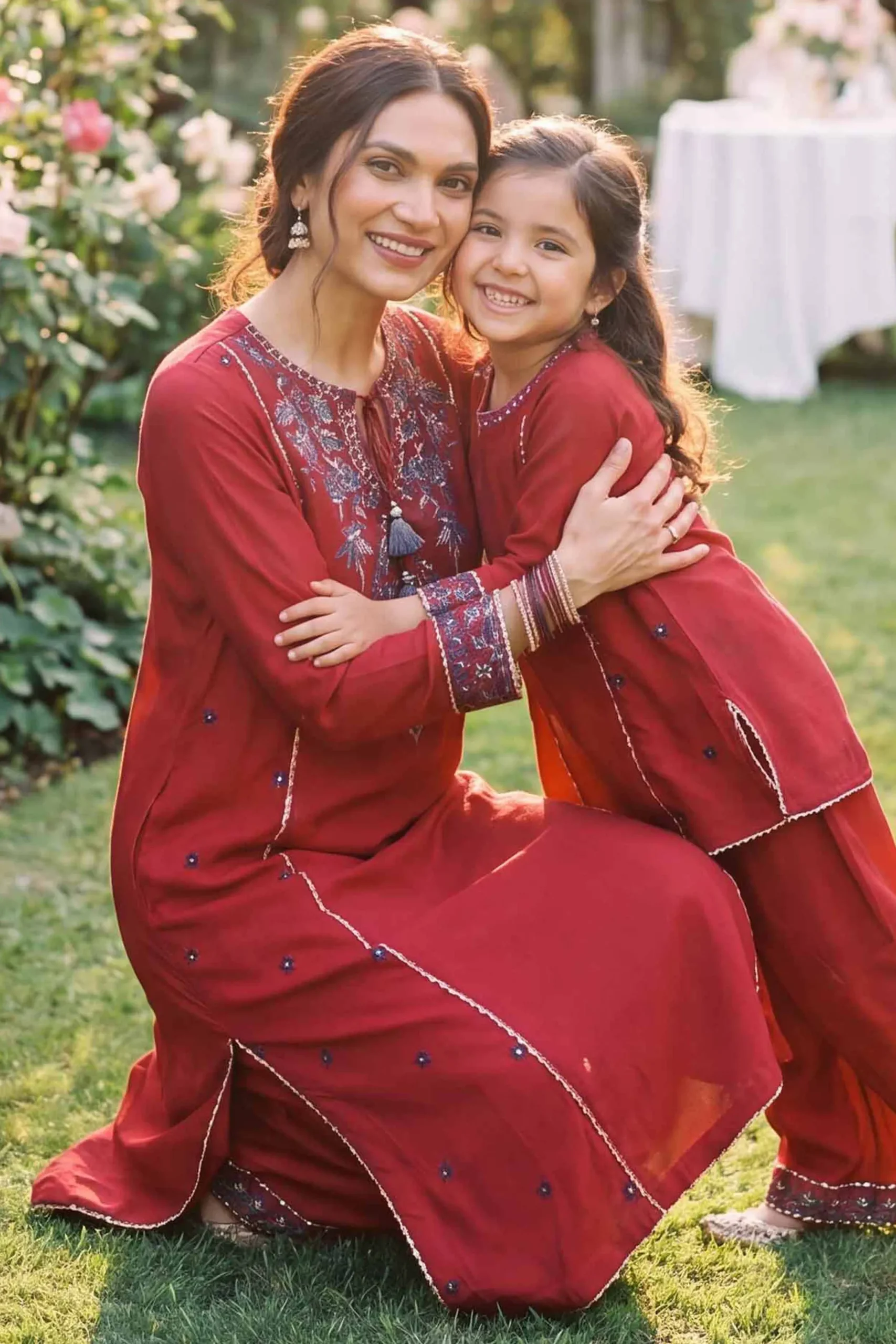 2 Piece - Embroidered Suit - PMD26-12 D
