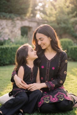 2 Piece - Embroidered Suit - PMD26-19 M