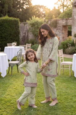 2 Piece - Embroidered Suit - PMD26-17 M
