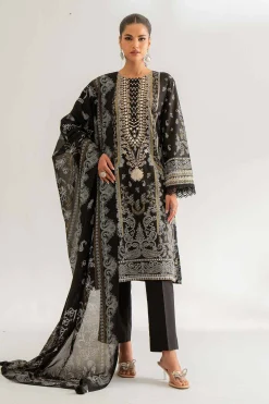 3 Piece - Flatbed Paste Embroidered Suit - 42501666