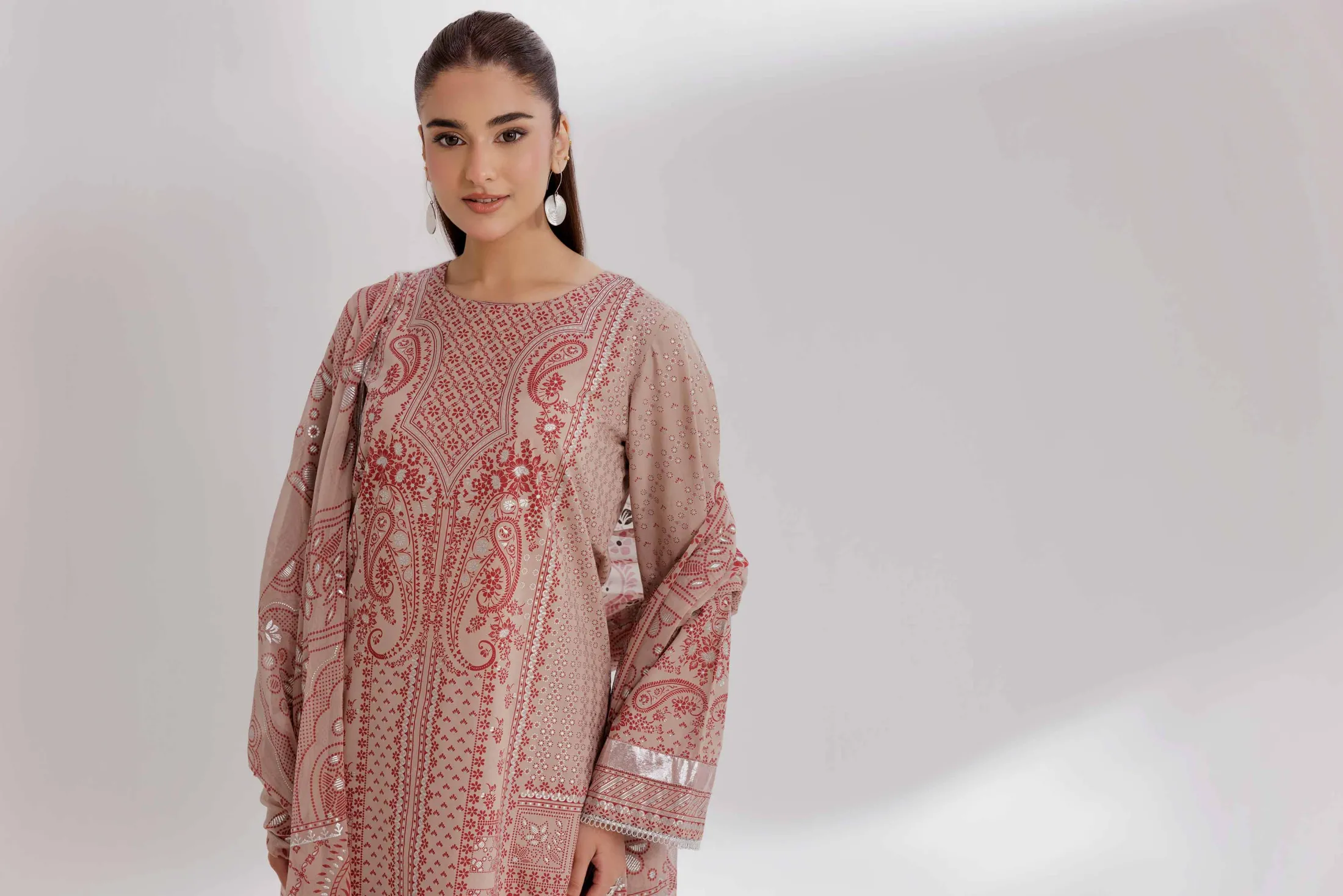 3 Piece - Foil Printed Suit - 42501906